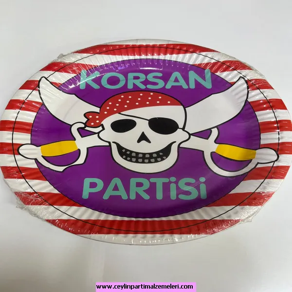 Korsan Temalı Karton Tabak